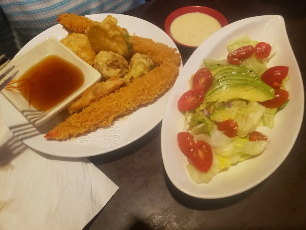 Tempura Shrimp with Avocado Salad
